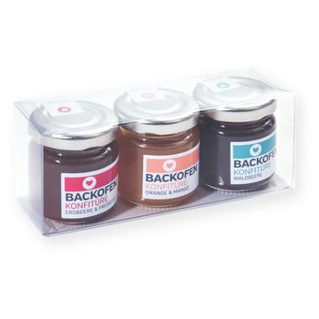 Mini Backofen Konfitüre 3er Set Klarischtbox