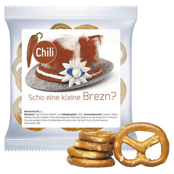 Mini Brezeln Chili, ca. 7g, Express Maxi-Tüte mit Etikett