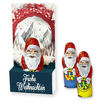 Mini+ Schoko-Weihnachtsmann, ca. 15g, Displaybox