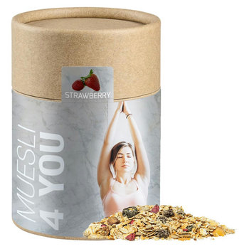 Müsli Erdbeerchen, ca. 60g, Biologisch abbaubare Eco Pappdose Midi