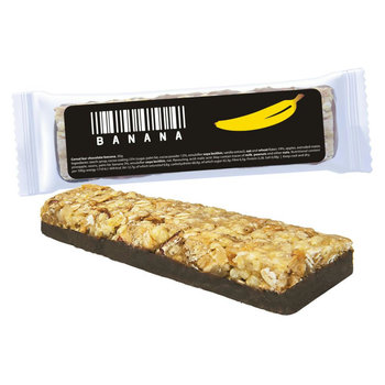 Müsliriegel Schoko-Banane, 30g, Express Flowpack mit Etikett