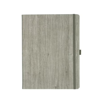 Notizbuch Style Large im Format 19x25cm, Inhalt blanco, Einband Woody in der Farbe Sludge