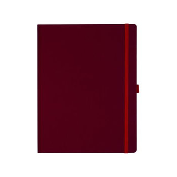 Notizbuch Style Large im Format 19x25cm, Inhalt kariert, Einband Fancy in der Farbe Ruby Red