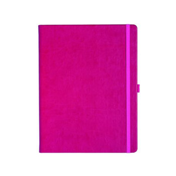 Notizbuch Style Large im Format 19x25cm, Inhalt kariert, Einband Slinky in der Farbe Pink