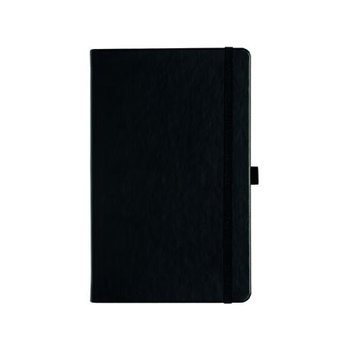 Notizbuch Style Medium im Format 13x21cm, Inhalt blanco, Einband Slinky in der Farbe Black.
