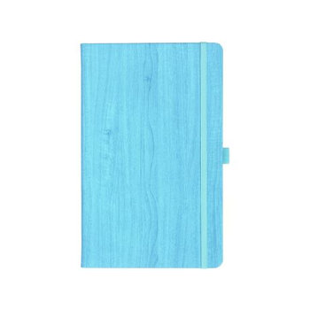 Notizbuch Style Medium im Format 13x21cm, Inhalt blanco, Einband Woody in der Farbe Sky