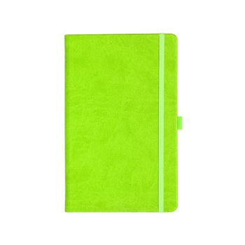 Notizbuch Style Medium im Format 13x21cm, Inhalt kariert, Einband Slinky in der Farbe Lime