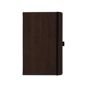 Notizbuch Style Medium im Format 13x21cm, Inhalt kariert, Einband Woody in der Farbe Brown