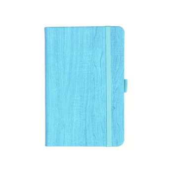 Notizbuch Style Small im Format 9x14cm, Inhalt blanco, Einband Woody in der Farbe Sky
