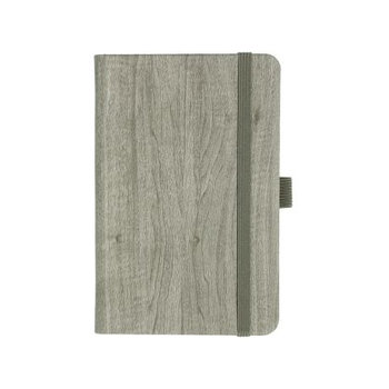 Notizbuch Style Small im Format 9x14cm, Inhalt blanco, Einband Woody in der Farbe Sludge