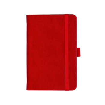 Notizbuch Style Small im Format 9x14cm, Inhalt kariert, Einband Slinky in der Farbe Scarlet