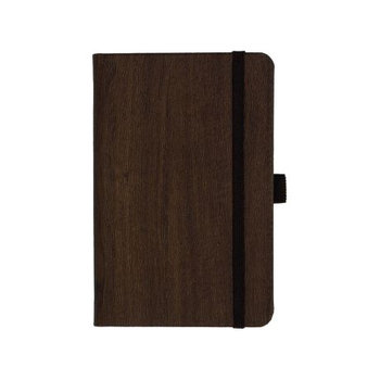 Notizbuch Style Small im Format 9x14cm, Inhalt kariert, Einband Woody in der Farbe Brown