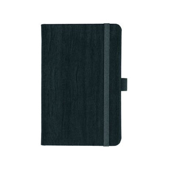 Notizbuch Style Small im Format 9x14cm, Inhalt kariert, Einband Woody in der Farbe Charcoal