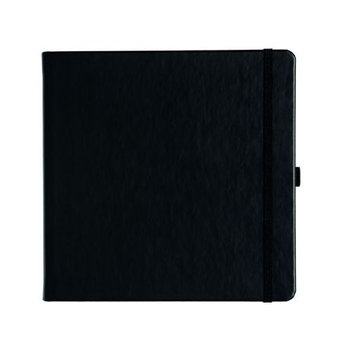 Notizbuch Style Square im Format 17,5x17,5cm, Inhalt blanco, Einband Slinky in der Farbe Black