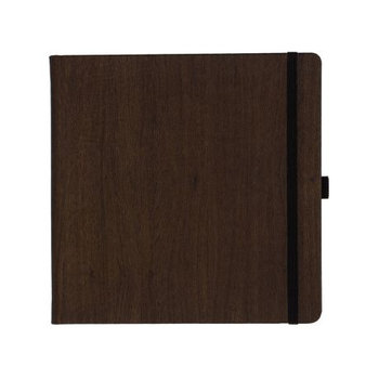 Notizbuch Style Square im Format 17,5x17,5cm, Inhalt blanco, Einband Woody in der Farbe Brown