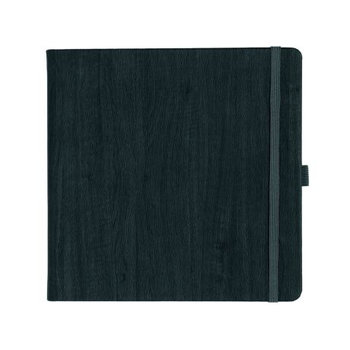 Notizbuch Style Square im Format 17,5x17,5cm, Inhalt blanco, Einband Woody in der Farbe Charcoal