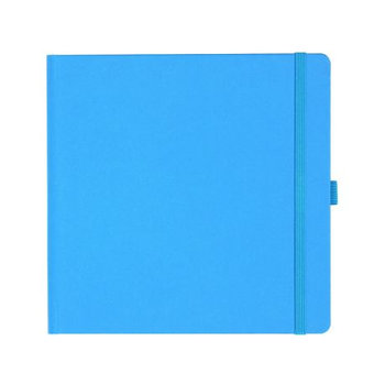 Notizbuch Style Square im Format 17,5x17,5cm, Inhalt kariert, Einband Fancy in der Farbe China Blue