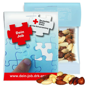 NusskernMix, ca. 15g, Express Midi-Tüte mit Werbereiter