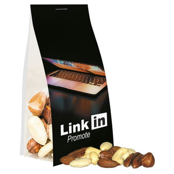 NusskernMix, ca. 40g, Express Blockbodenbeutel mit Werbereiter