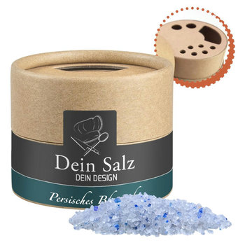 Persisches blaues Saphirsalz, ca. 55g, Biologisch abbaubarer Eco Pappstreuer Mini