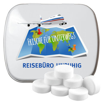 Pfefferminz Drops zuckerfrei, ca. 20g, Mintdose weiß