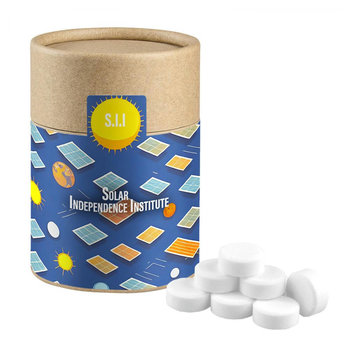 Pfefferminz Drops zuckerfrei, ca. 80g, Biologisch abbaubare Eco Pappdose Midi