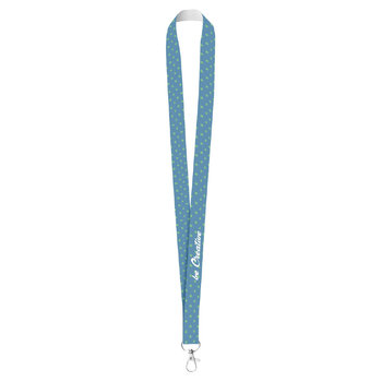 Polyester Lanyard mit Metall-Karabiner und einseitiger Sublimationsdruck.  Subyard Zero
