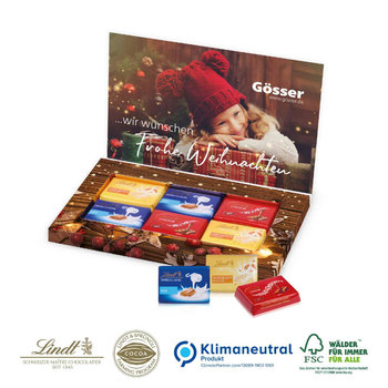Präsentbox „Business“ mit Lindt Exklusiv Schokotäfelchen