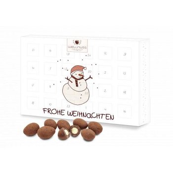 Premium Adventskalender gefüllt mit Trüffelmandeln - Mit Kundenlogo