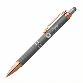 SAGAR Stylus Soft Touch Kugelschreiber Rose Gold mit Laser Gravur