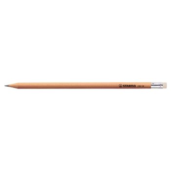STABILO Grafitstift natur mit Radiergummi