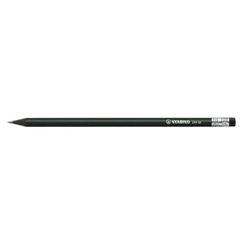 STABILO Grafitstift schwarz mit Radiergummi