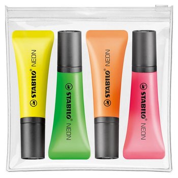 STABILO NEON 4er Zip-Etui Leuchtmarkierer