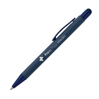 SUNDA Stylus Soft Touch Kugelschreiber mit Spiegel Gravur