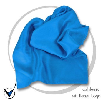 Schal, Seide Kollektion UNI C1 - Cyan