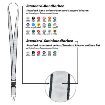 Schlüsselband/Lanyard Satin, Bandbreite 25 mm