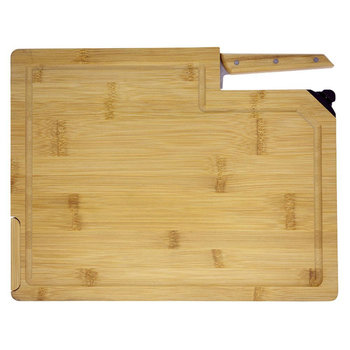 Schneidebrett aus Bambus mit Schleifer \'Takeita\', Chef Messer \'Alta\'