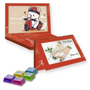 Schoko Eiskonfekt, ca. 264g, Express Adventskalender Midi mit Werbekarte