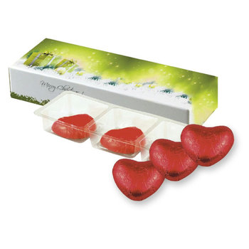 Schoko-Herzen, ca. 15g, Faltschachtel