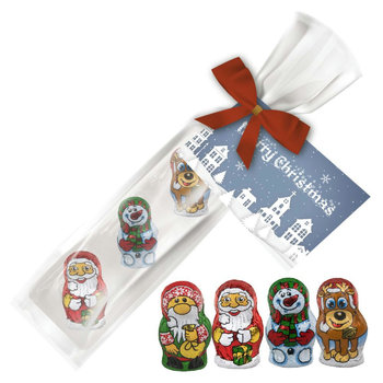 Schoko-Weihnachts Mix, ca. 20g, Express Präsent-Beutel mit Werbekarte