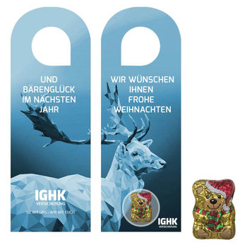 Schoko-Weihnachtsbärchen, ca. 7g, Türhänger