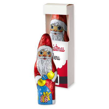 Schoko Weihnachtsmann, 60g, Faltschachtel mit Sichtfenster