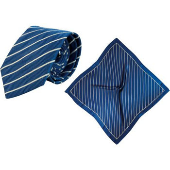 Set (Krawatte, Reine Seide + Tuch