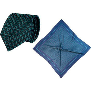 Set (Krawatte, Reine Seide + Tuch
