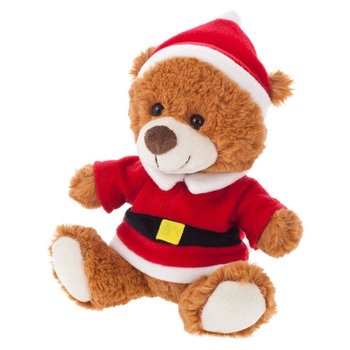 Teddybär mit Weihnachtsmann-Kleidung