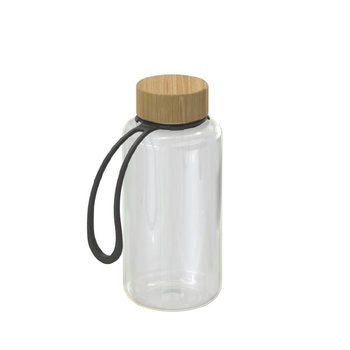 Trinkflasche "Natural" klar-transparent inkl. Strap 0,7 l