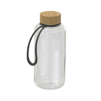 Trinkflasche "Natural" klar-transparent inkl. Strap 1,0 l