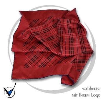 Tuch Kollektion Dessin 43-1 - Rot mit blauen Streifen