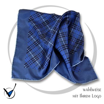 Tuch Kollektion Dessin 43-2A - Blau mit hellblauen Streifen