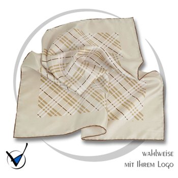 Tuch Kollektion Dessin 43-4 - Beige mit braunen Streifen